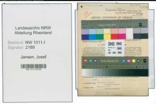 Entnazifizierung Josef Jansen , geb. 16.07.1913 (Steuerinspektor)