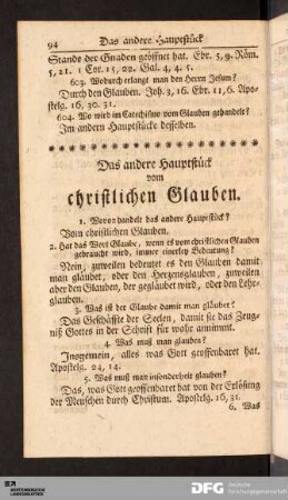 Das andere Hauptstück vom christlichen Glauben.