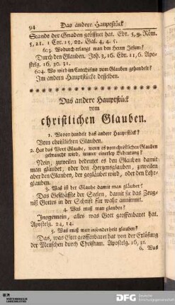 Das andere Hauptstück vom christlichen Glauben.