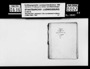 Beiträge des [Esslinger Konrektors] Karl Pfaff zur Historiographie des Oberamts