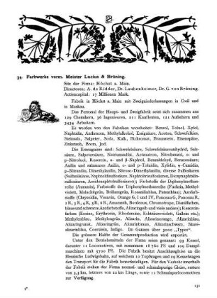34. Farbwerke vorm. Meister Lucius & Brüning.