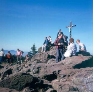 Nationalpark Bayerischer Wald. Blick vom Rachel über den Bayrischen Wald und den Böhmerwald