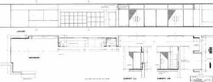 Backnang: Empfangsgebäude Schalterhalle Wandabwicklung Stadtseite AN,SN