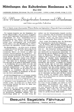 Die Wiener Sängerknaben kommen nach Blankenese