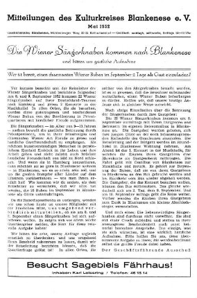 Die Wiener Sängerknaben kommen nach Blankenese