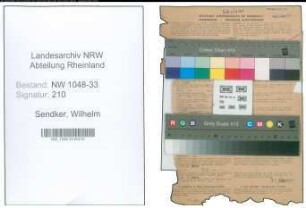 Entnazifizierung Wilhelm Sendker , geb. 25.09.1898 (Lehrer)