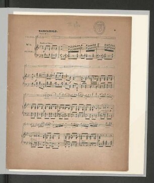 Barcarole No.3. [Violino und Piano]