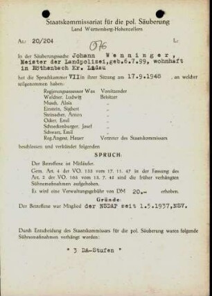 Wenninger, Johann