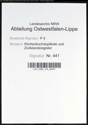 Kirchenbuchduplikate der katholischen Gemeinde (G 1779-1800). (Gemeinde: Arnsberg, Katholische Gemeinde)