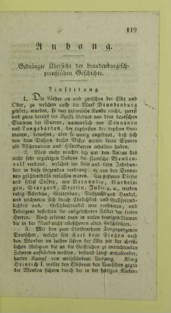 Gedrängte Übersicht der brandenburgisch-preußischen Geschichte