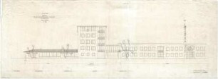 Gsaenger, Gustav; München, Fernpaßstr. 41; Hinterbärenbad- Schule mit Kindertagesstätte - Tektur, Südseite (Ansicht)