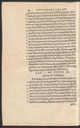 Cap. 5. De Vocis Intentione et remißione.