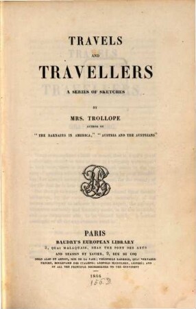 Travels and trevellers : a series of sketches