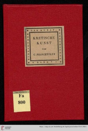 Band 7: Bibliothek der Kunstgeschichte: Kretische Kunst Kretische Kunst