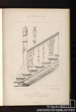 Der Innere Ausbau. Tafel 185. Berlin Treppe im Hause Kurfuerstendamm 25.