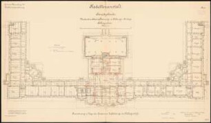 Kadettenanstalt der Garnison, Naumburg/Saale: Niederdruckdampfheizungs- und Lüftungsanlage im Grundriss Keller 1:100
