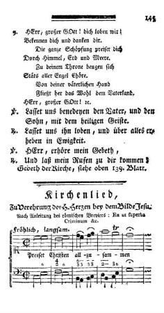 Kirchenlied, Zu Verehrung des H. Herzen bey dem Bilde Jesu.