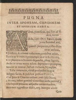 Pugna Inter Sponsam, Cupidinem Et Sponsum Habita.