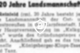 20 Jahre Landsmannschaft