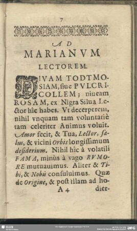Ad Marianum Lectorem