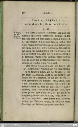 Zweiter Abschnitt. Anwendung der bisherigen Lehren