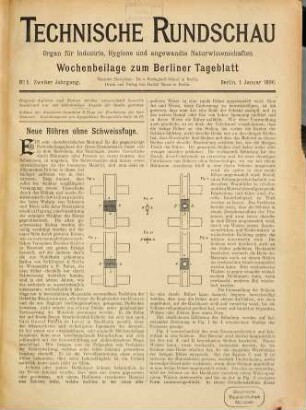 Technische Rundschau : Wochenschrift. 2. 1896