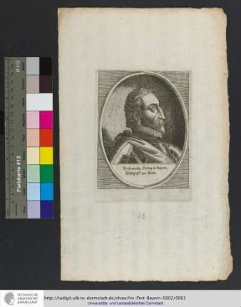 Ferdinandus Hertzog in Bayren, Pfaltzgraff am Rhein