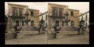Barockbrunnen mit Figur Centauressa am Domplatz, Taormina