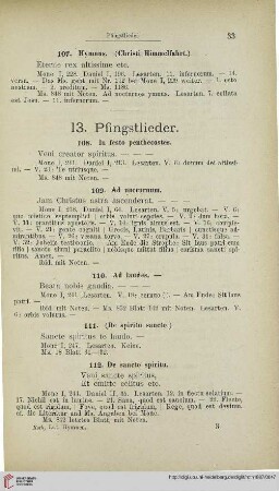 13: Pfingstlieder
