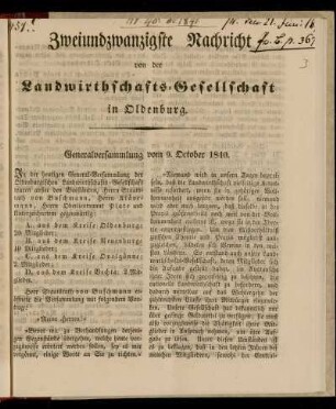 Generalversammlung vom 9. October 1840