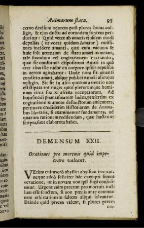 Demensum XXII. Orationes pro mortuis quid impetrare valeant.