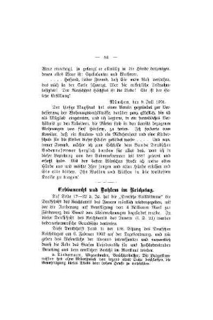 Erbbaurecht und Dahlem im Reichstag
