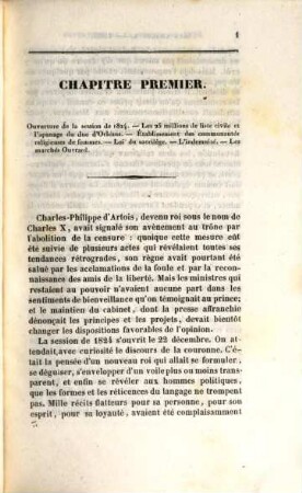 1814 - 1830 : Histoire des cent-jours de la Restauration et de la Révolution de 1830. 8
