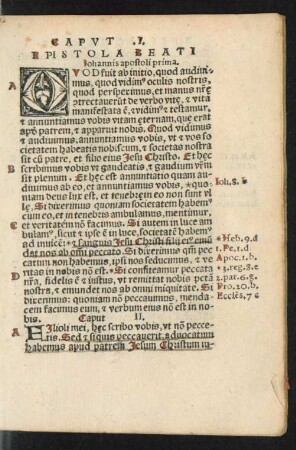Epistola Beati Iohannis apostoli prima.
