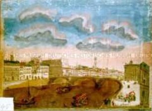 Guckkasten-Bild mit Ansicht von Florenz