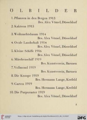 Ölbilder (Nr. 1-85)