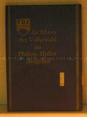 Mappe der FDJ zur Wahl