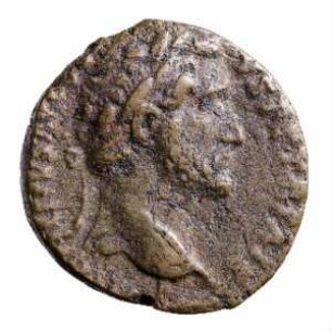 Münze, As, 155 - 156 n. Chr.