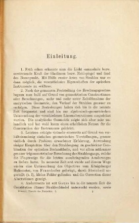 Theorie des Fernrohrs auf Grund der Beugung des Lichts : I. Theil