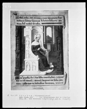 Die Weissagungen der elf(?) Sibyllen in ihren Beziehungen zur Bibel — Die persische Sibylle, Folio 1verso