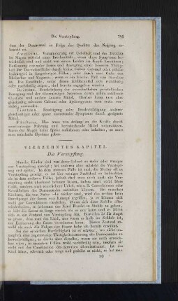 Vierzehntes Kapitel. Die Verstopfung.