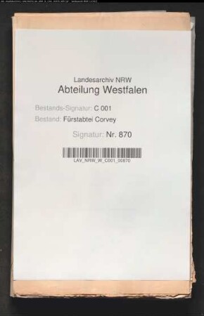 Unruhen in den corveyischen Dörfern