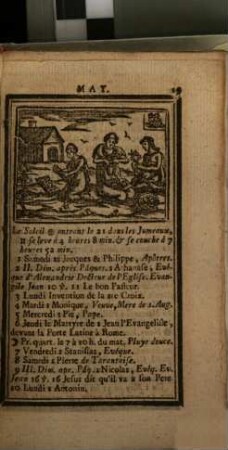 Almanach de Milan ou le Pecheur fidele : observations sur l'année de la création du monde, de l'incarnation, de la correction Gregor, 1756