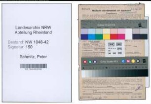 Entnazifizierung Peter Schmitz , geb. 14.05.1902 (Kaufmann)