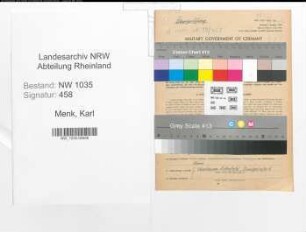 Entnazifizierung Karl Menk , geb. 28.11.1894 (Konstrukteur)