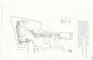 Ausbildungs- und Tagungsstätte für Entwicklungshilfe, Berlin-Spandau (Diplomarbeit bei Willy Kreuer): Grundriss Eingangsgeschoss 1:200