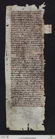 Fragment (zwei halbe Pergamentblätter)