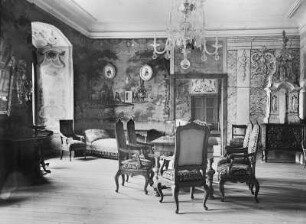 Burgk, Schloss : Burgk. Schloß. Damensalon im 2. Obergeschoß mit Ausstattung
