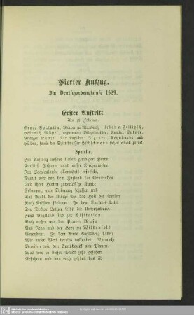 Vierter Aufzug. Im Deutschordenshause 1529