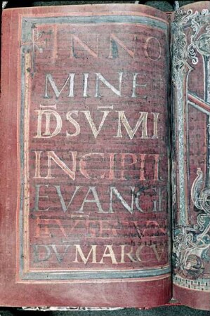 Evangeliar aus Saint-Denis — Beginn des Markus-Evangeliums